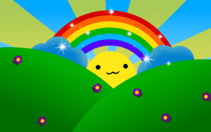 rainbow and sunshine