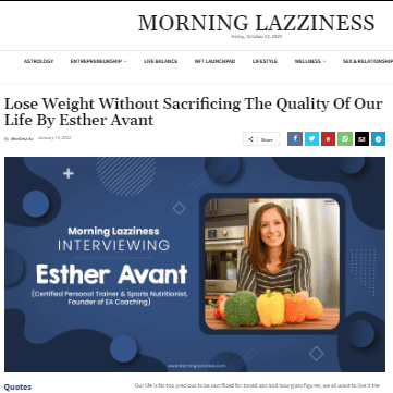 Click to read on Morning Lazziness